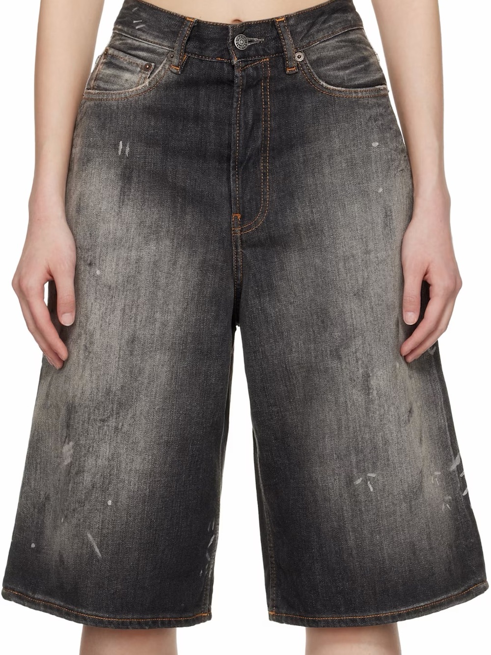 ACNE STUDIOS Black Loose Fit Denim Shorts